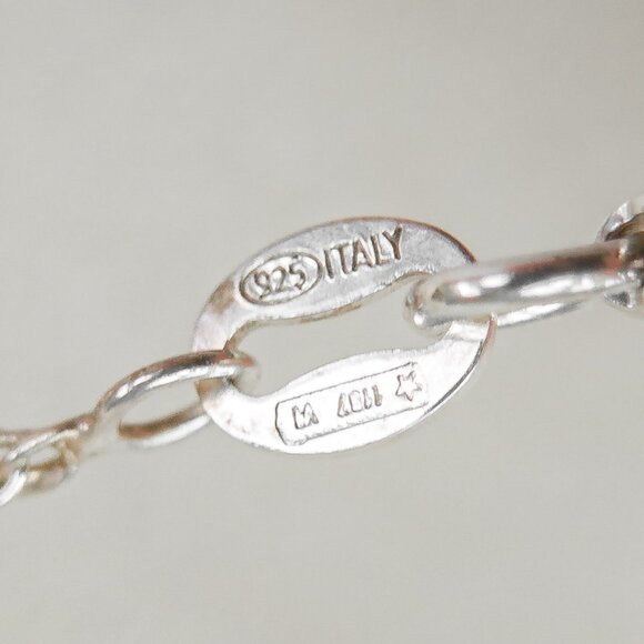 Sterling Silver Besom Necklace • 18″ Italian Chain - Picture 6 of 7